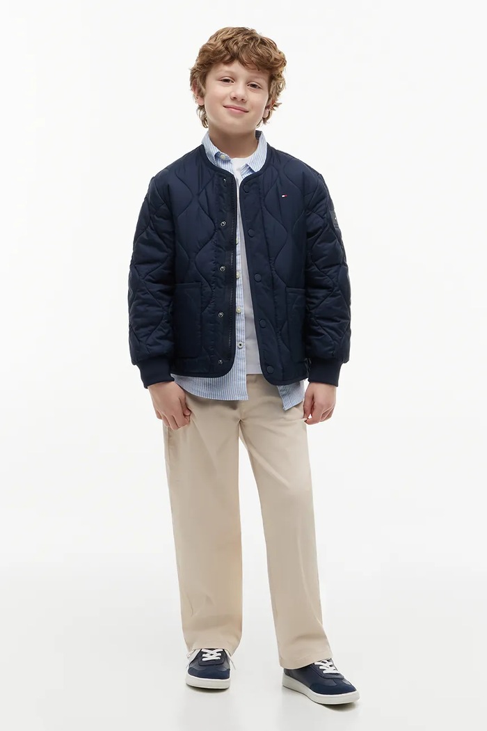 Chłopiec Tommy Hilfiger kurtka przejściowa dziecięca KS0KS00751.128.176.9BY2 granatowy