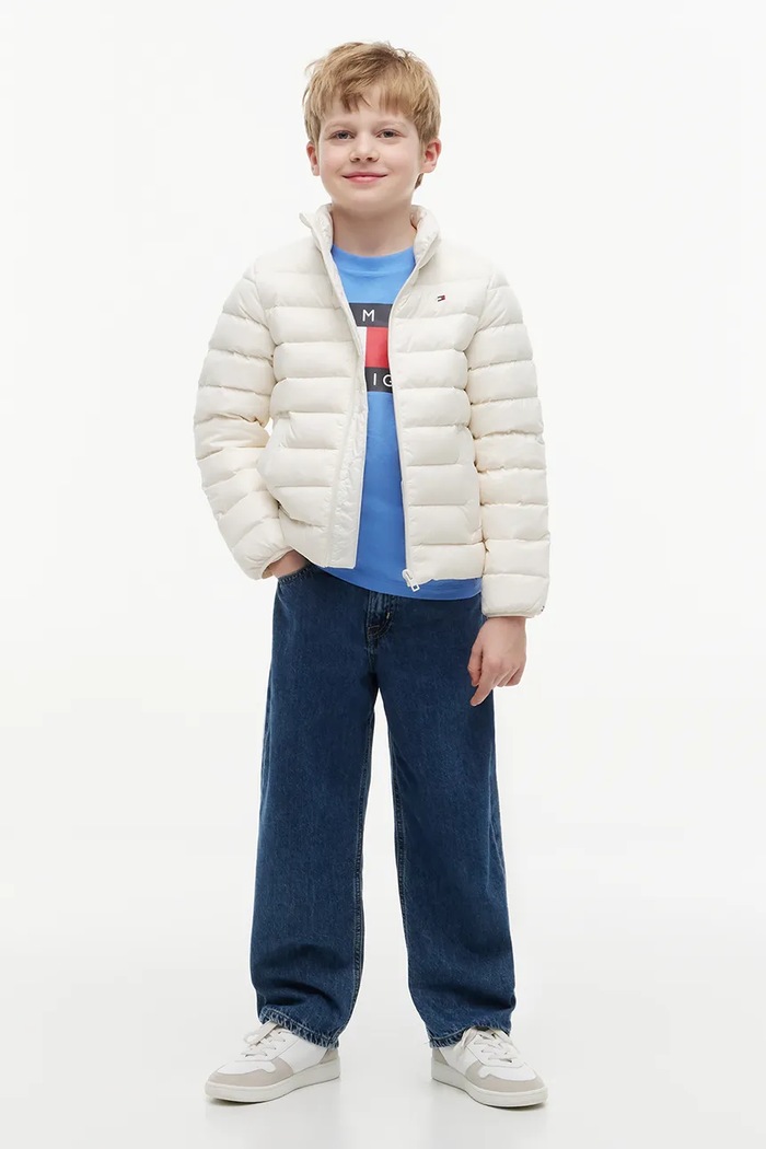 Chłopiec Tommy Hilfiger kurtka puchowa dziecięca KS0KS00652.128.176.9BY2 biały