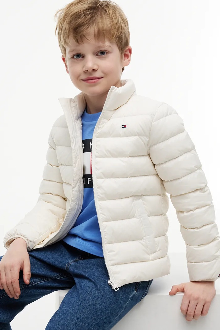 Tommy Hilfiger kurtka puchowa dziecięca biały KS0KS00652.128.176.9BY2