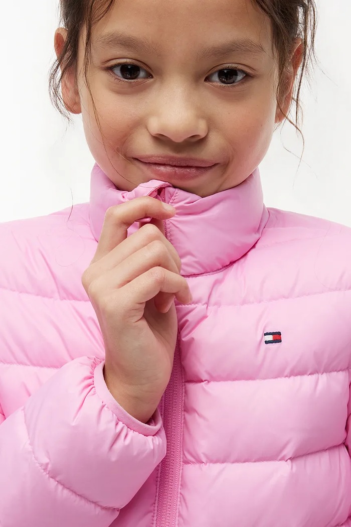 Tommy Hilfiger kurtka puchowa dziecięca granatowy KS0KS00652.128.176.9BY2