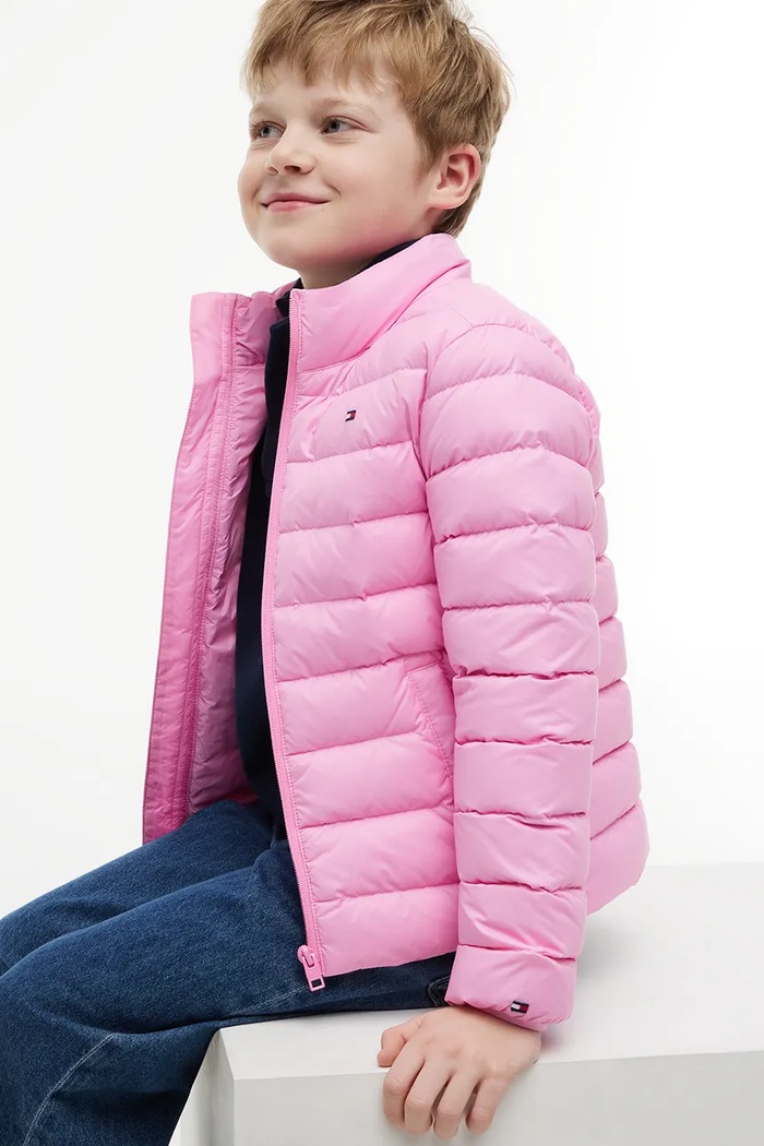Tommy Hilfiger kurtka puchowa dziecięca KS0KS00652.128.176.9BY2 granatowy