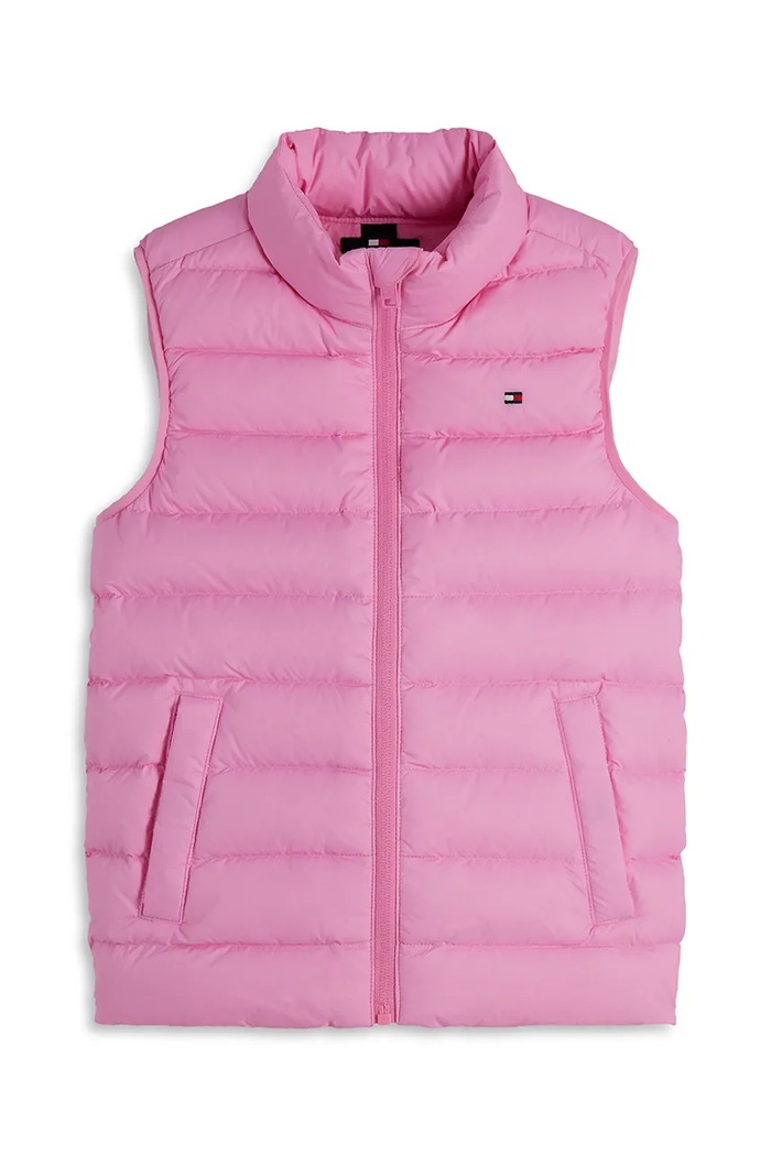 Tommy Hilfiger bezrękawnik puchowy dziecięcy KS0KS00755.104.122.9BY2 różowy AW26