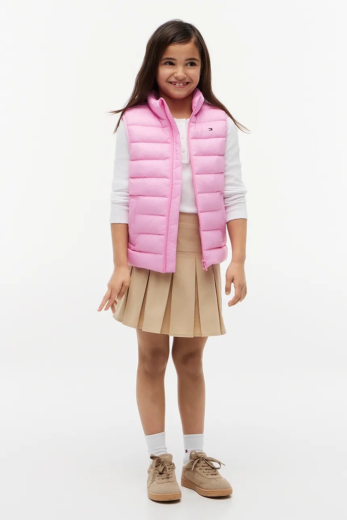Chłopiec Tommy Hilfiger bezrękawnik puchowy dziecięcy KS0KS00755.104.122.9BY2 różowy