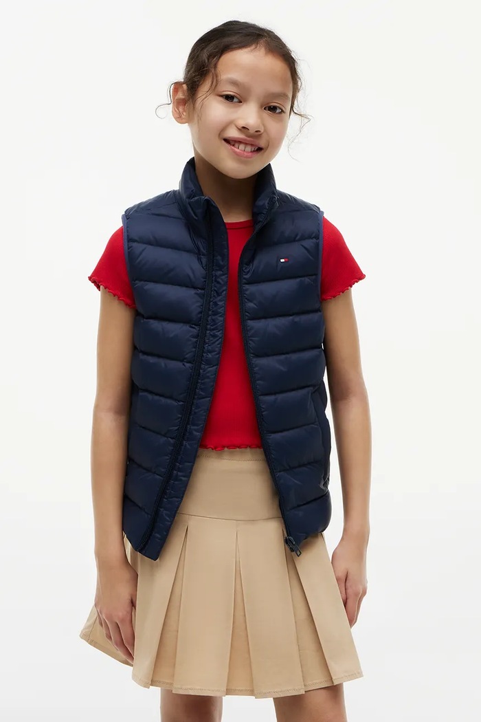 Tommy Hilfiger bezrękawnik puchowy dziecięcy KS0KS00755.104.122.9BY2 granatowy