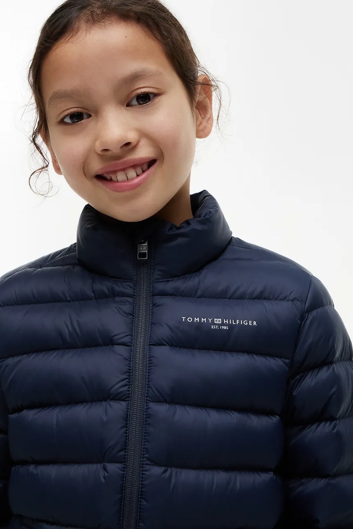 Tommy Hilfiger kurtka puchowa dziecięca granatowy KS0KS00652.104.122.9BY2