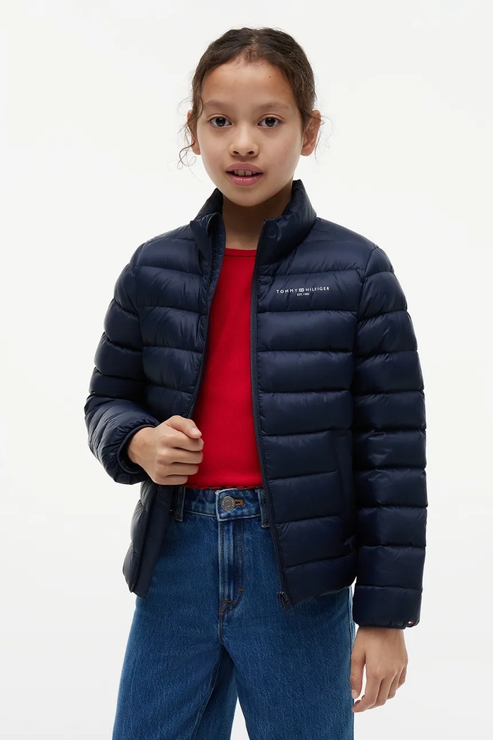 Tommy Hilfiger kurtka puchowa dziecięca KS0KS00652.104.122.9BY2 granatowy