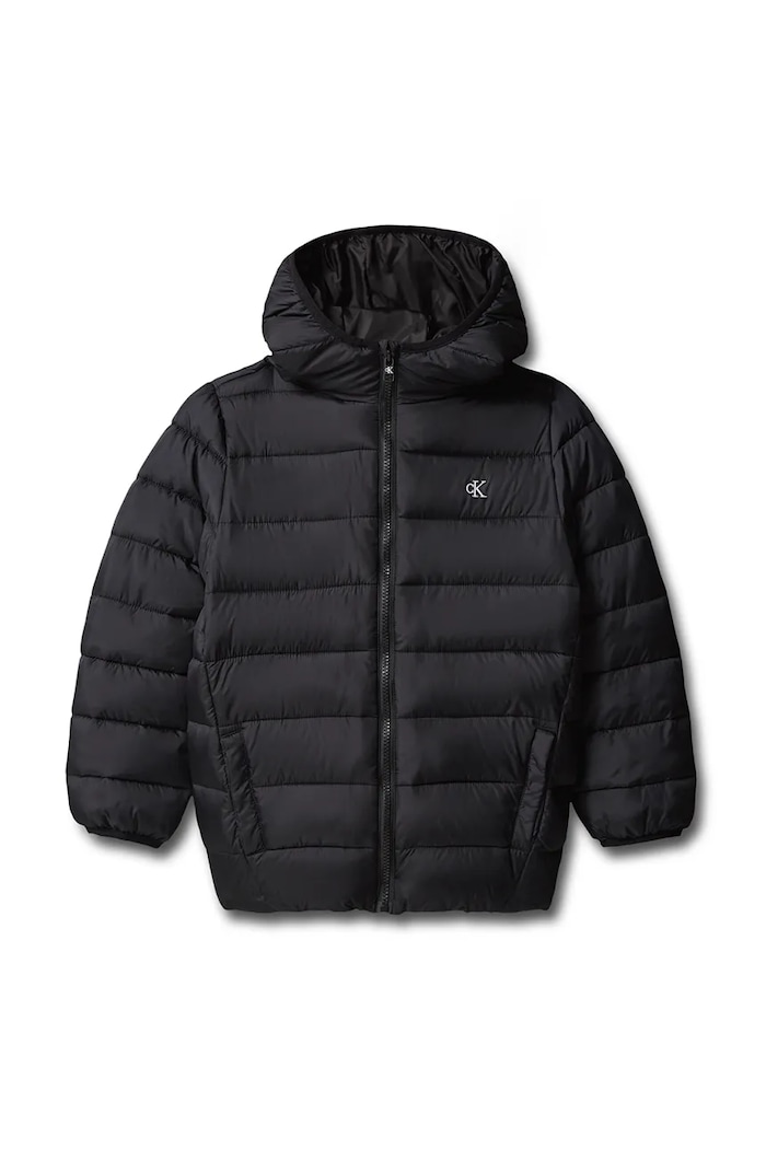 Calvin Klein Jeans geacă petrecută pentru copii LVCKTJM15B.104.122.9BY2 negru AW26