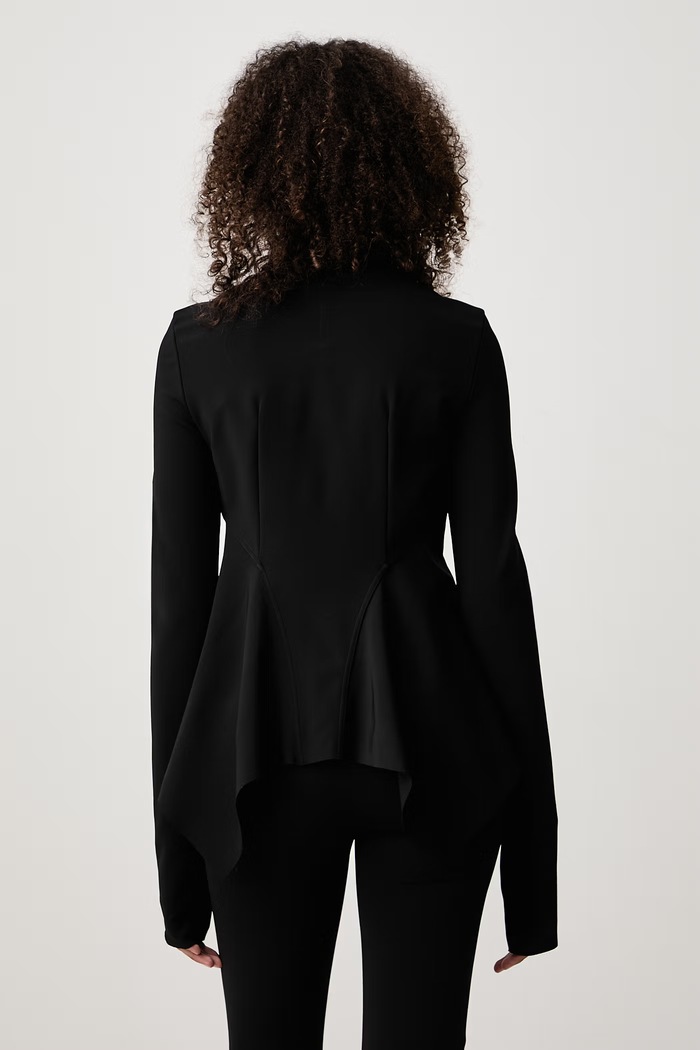 Odzież Rick Owens Lilies Naska Gary krótka kurtka damska z wiskozą LI02F2704.JCVS czarny