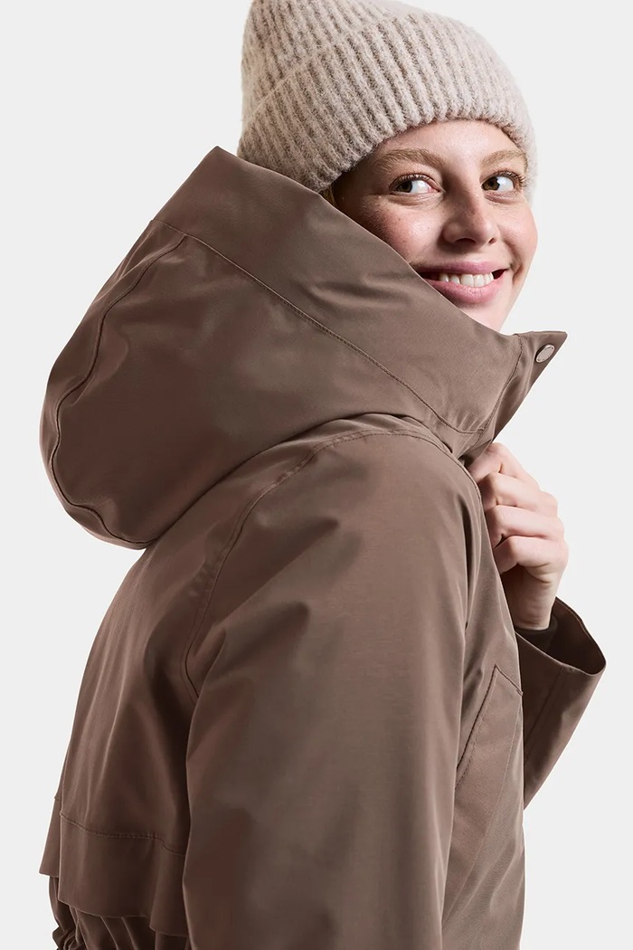 Parka dziecięca MELODY Didriksons brązowy 506285