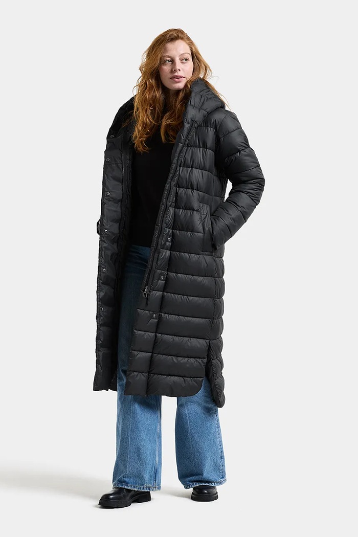 Didriksons Długa kurtka dziecięca STELLA 506286 czarny AW26