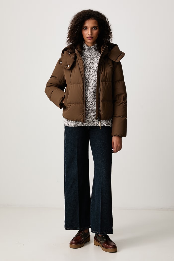Woolrich CFWWOU2227FRUT3107 kurtka puchowa damska CFWWOU2227FRUT3107 zielony AW26