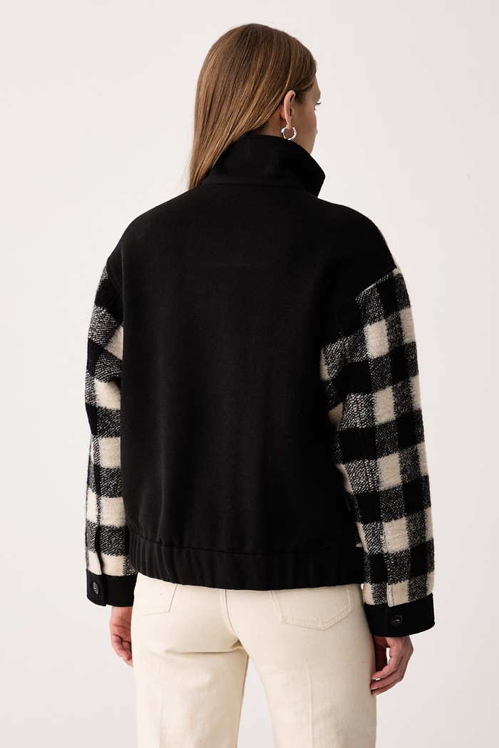 Odzież Woolrich CFWWOS2029FRUT5488 kurtka przejściowa damska z wełną CFWWOS2029FRUT5488 beżowy