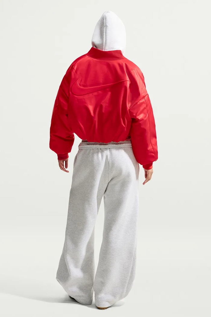 Nike Sportswear Bomberka dziecięca z imitacji skóry Therma-FIT IF5903.657 czerwony AW26