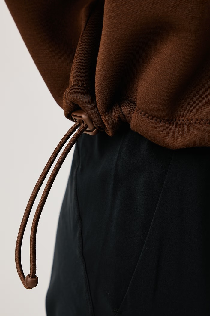 Bunda oversize dámska s modalom Nike Sportswear hnedá IX7055.259