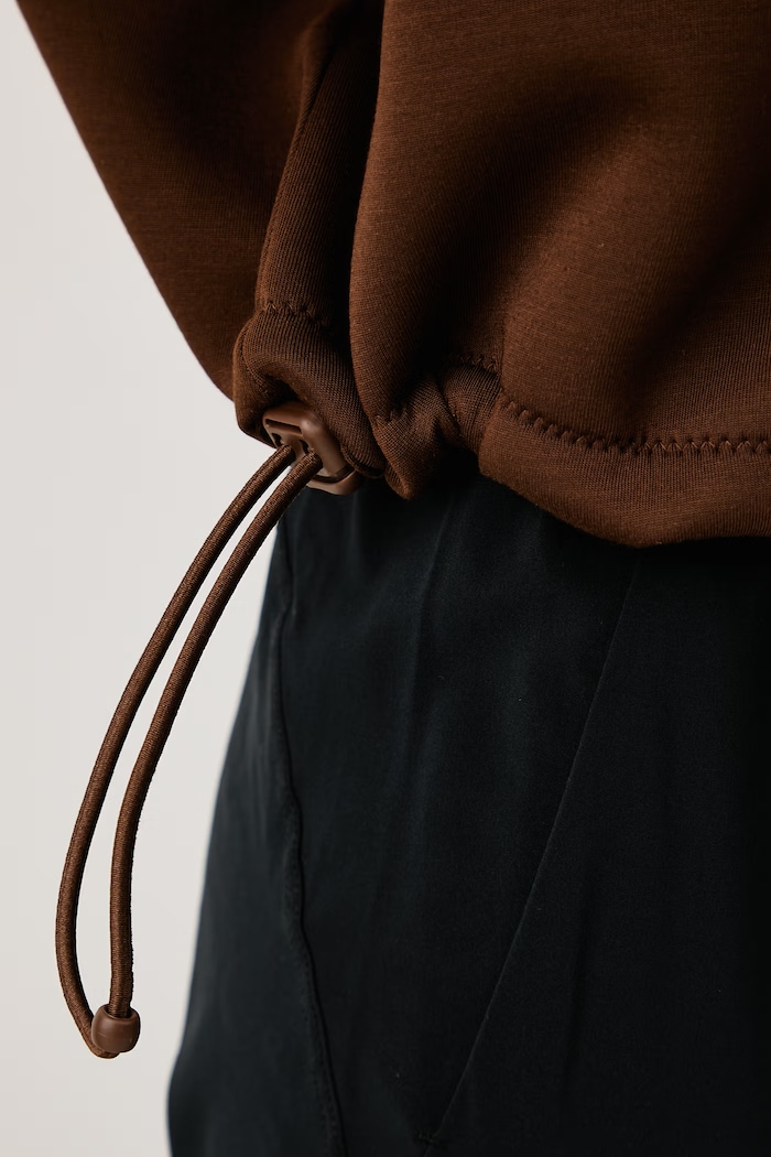 Bunda oversize dámska s modalom Nike Sportswear hnedá IX7055.259
