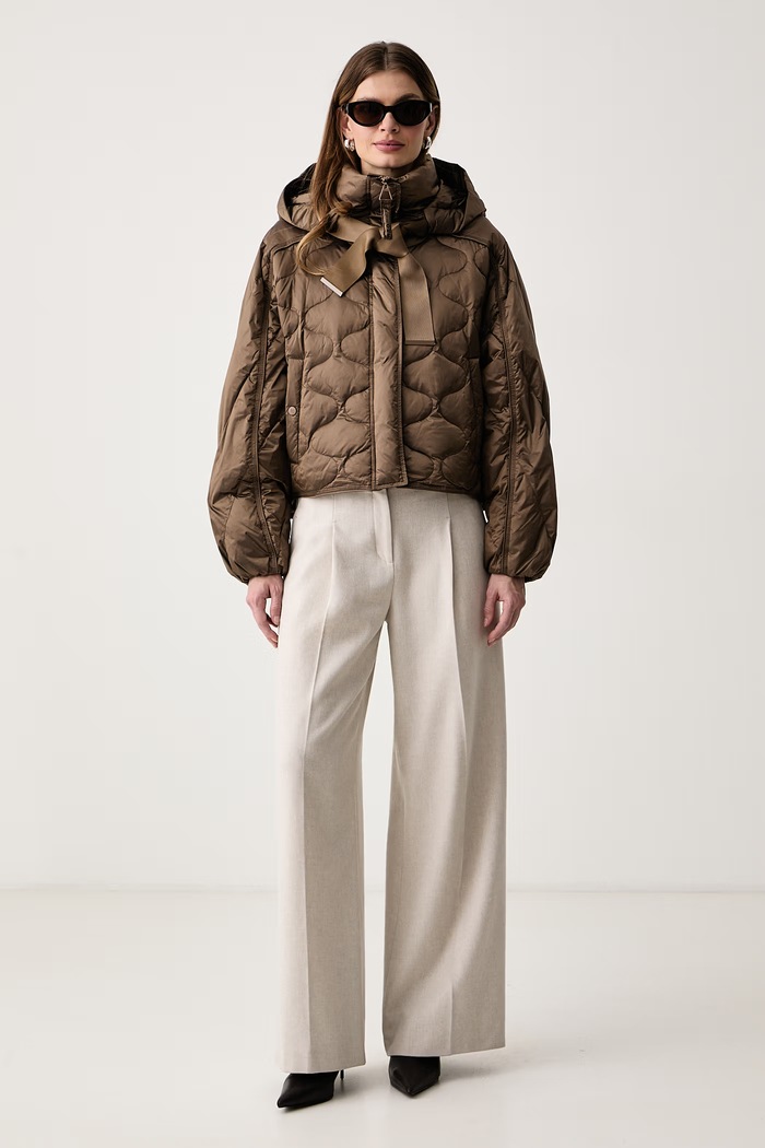 Haveone Kurtka puchowa damska KCT.R013 brązowy AW26