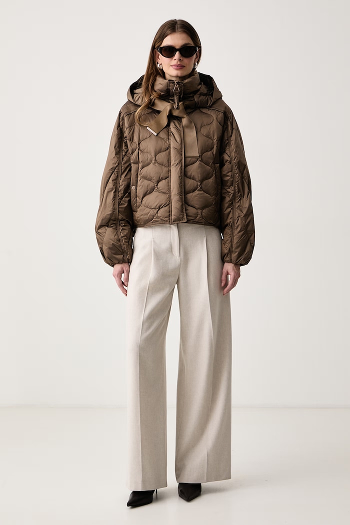 Haveone Kurtka puchowa damska KCT.R013 brązowy AW26