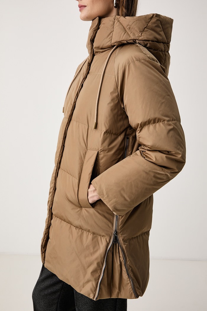 Kurtka puchowa damska WKDNEWBEMBO Weekend Max Mara 2625496082600 brązowy