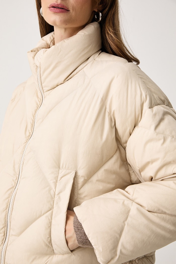 Kurtka puchowa damska WKDEDITO Weekend Max Mara 2625486022600 beżowy