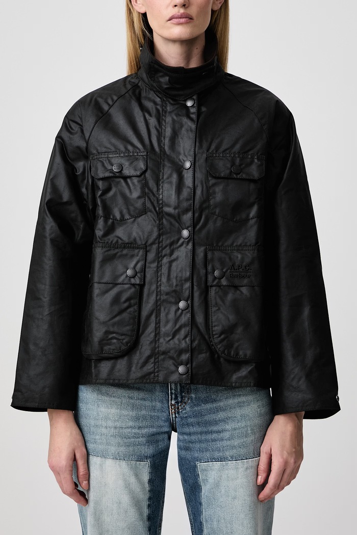 X A.P.C коротка куртка жіноча вощена Barbour зелений LWX1598SG91