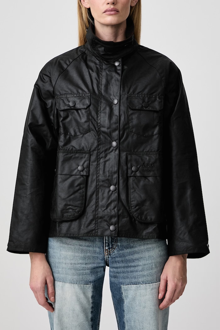 X A.P.C коротка куртка жіноча вощена Barbour зелений LWX1598SG91
