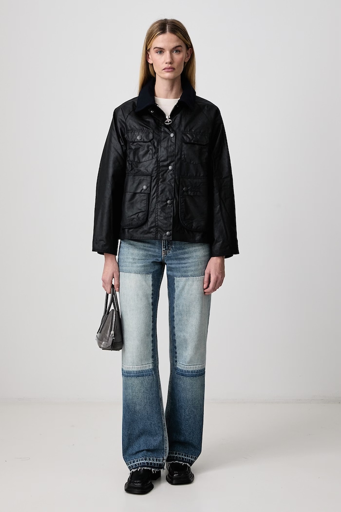 Barbour X A.P.C коротка куртка жіноча вощена LWX1598NY91 темно-синій AW26