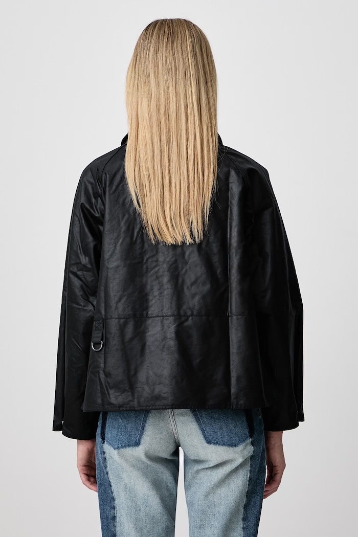 Одяг Barbour X A.P.C коротка куртка жіноча вощена LWX1598NY91 темно-синій