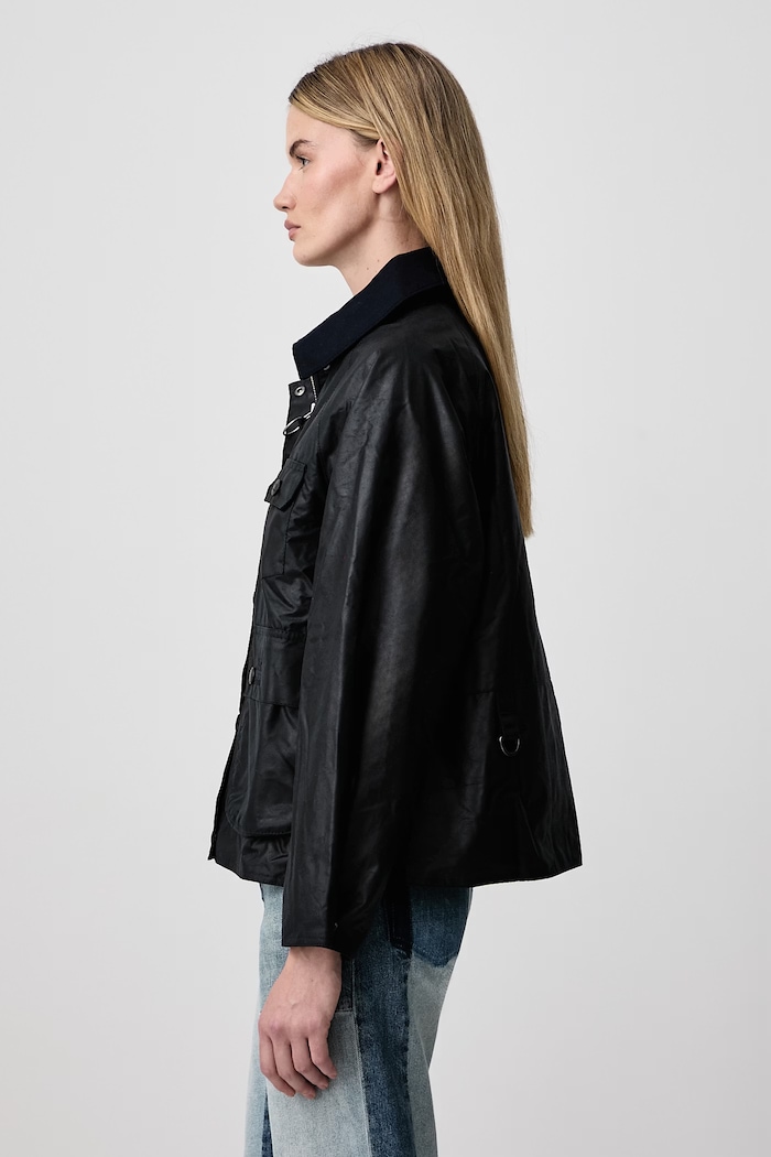 X A.P.C коротка куртка жіноча вощена Barbour LWX1598NY91 темно-синій