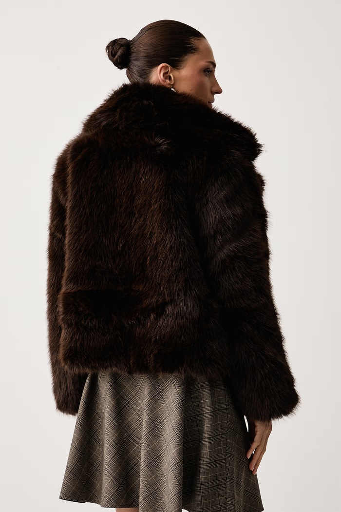 Abbigliamento Aldo Cappotto in pelliccia sintetica da donna MOCKA MOCKA.201 marrone