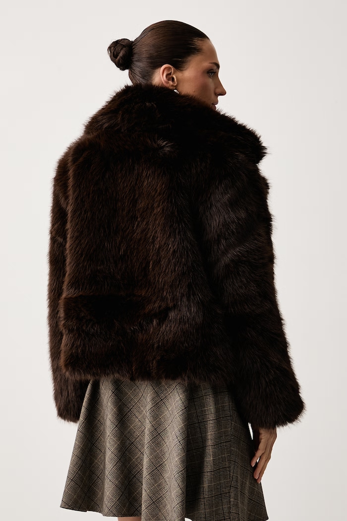 Abbigliamento Aldo Cappotto in pelliccia sintetica da donna MOCKA MOCKA.201 marrone