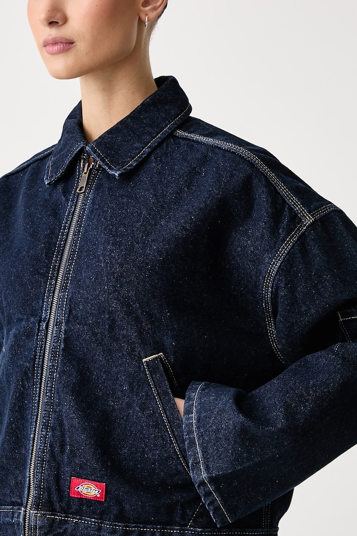 Kurtka damska jeansowa Dickies DK0A8D9IRIN1 granatowy