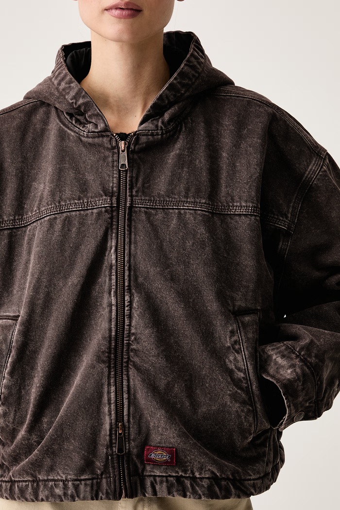 Krótka kurtka damska jeansowa Dickies DK0A8CHUDBX1 brązowy