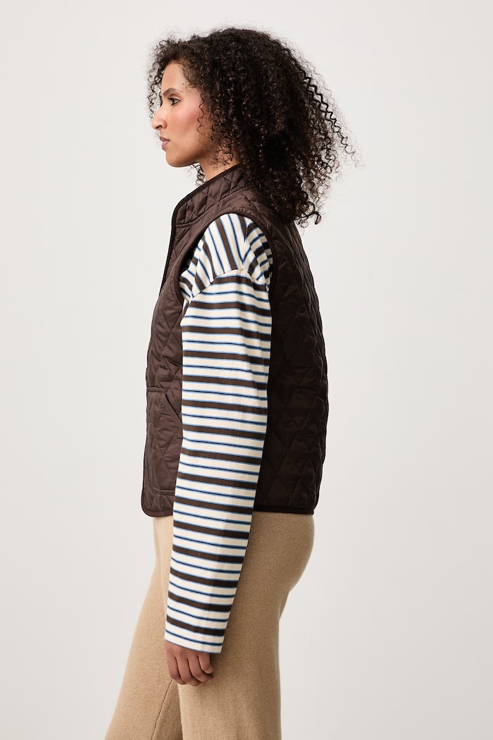 Vendome Quilted Riding sleeveless jacket Women's Sporty & Rich JA00883205BR38 brown