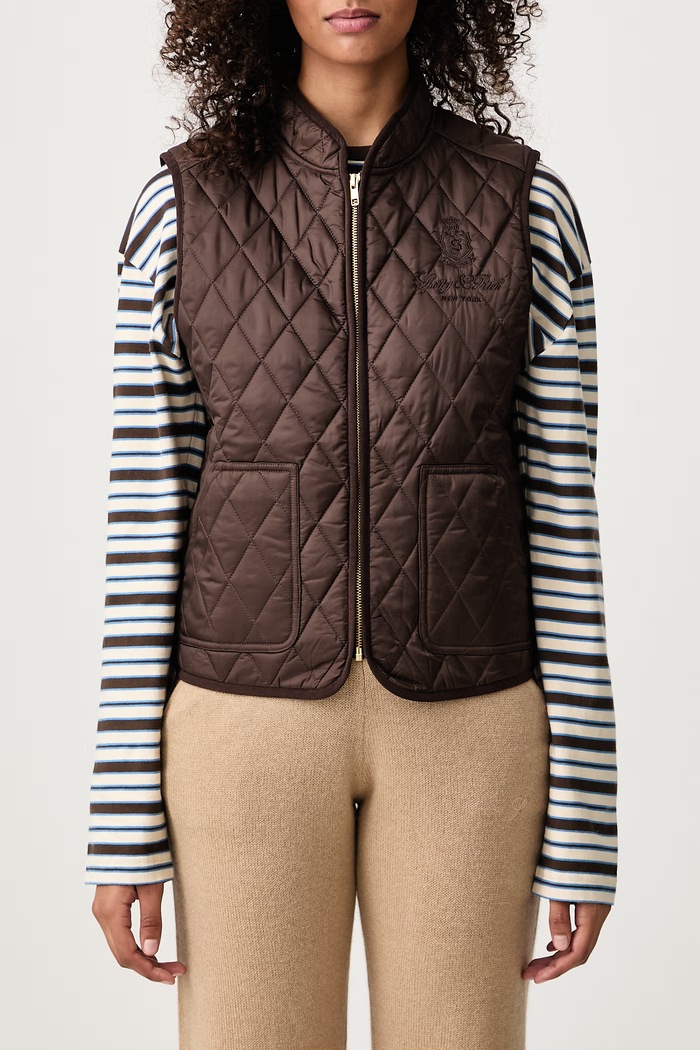 Vendome Quilted Riding sleeveless jacket Women's Sporty & Rich brown JA00883205BR38