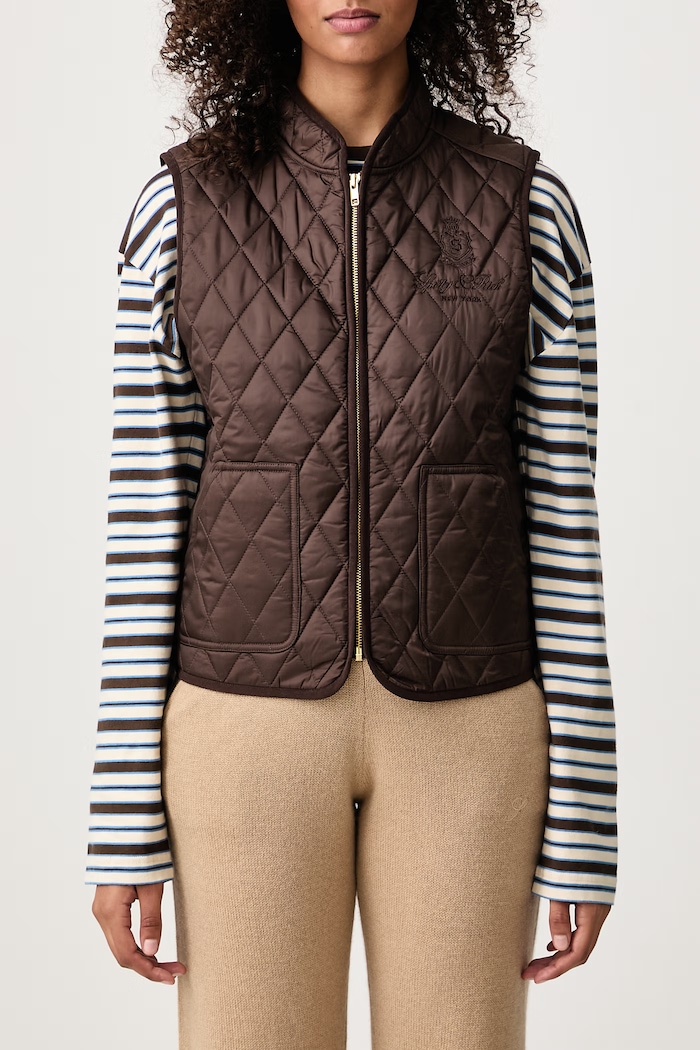 Vendome Quilted Riding sleeveless jacket Women's Sporty & Rich brown JA00883205BR38
