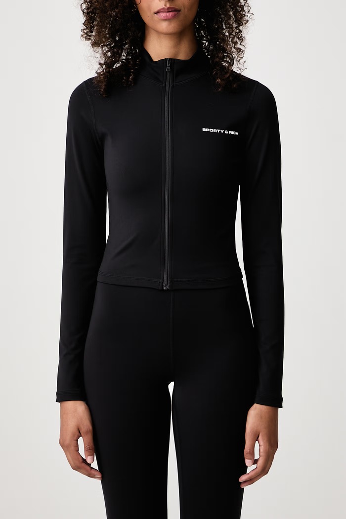 Bold Logo bluza rozpinana damska Sporty & Rich czarny TO01888315BA01