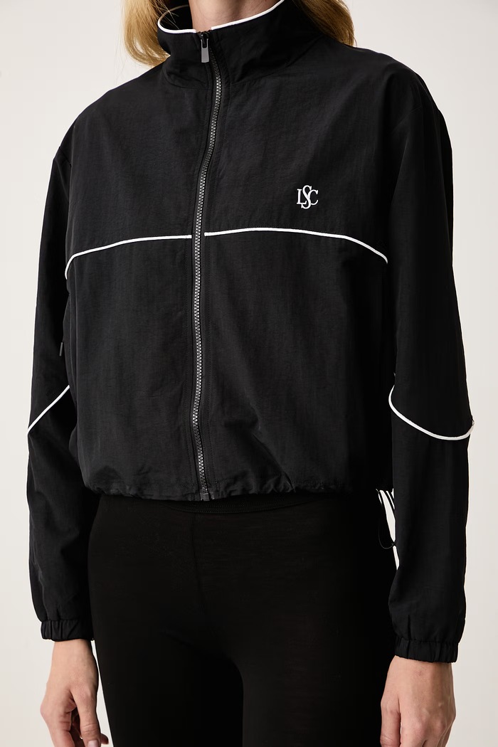 Krótka kurtka damska VARSITY JACKET Le Privé LP00700 czarny