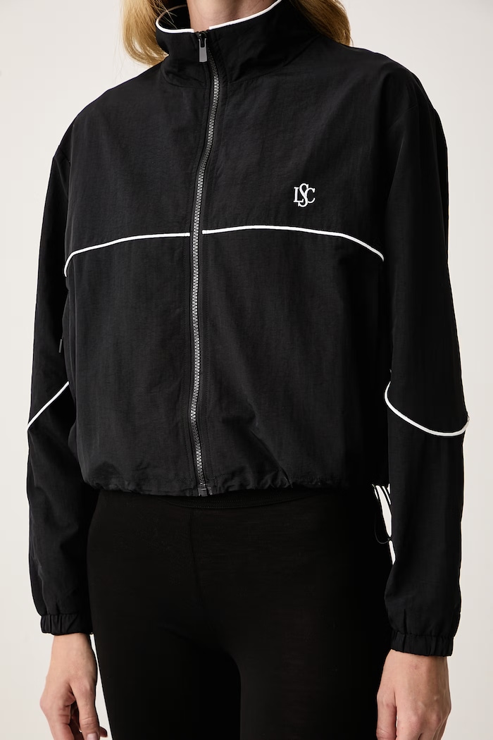 Krótka kurtka damska VARSITY JACKET Le Privé LP00700 czarny