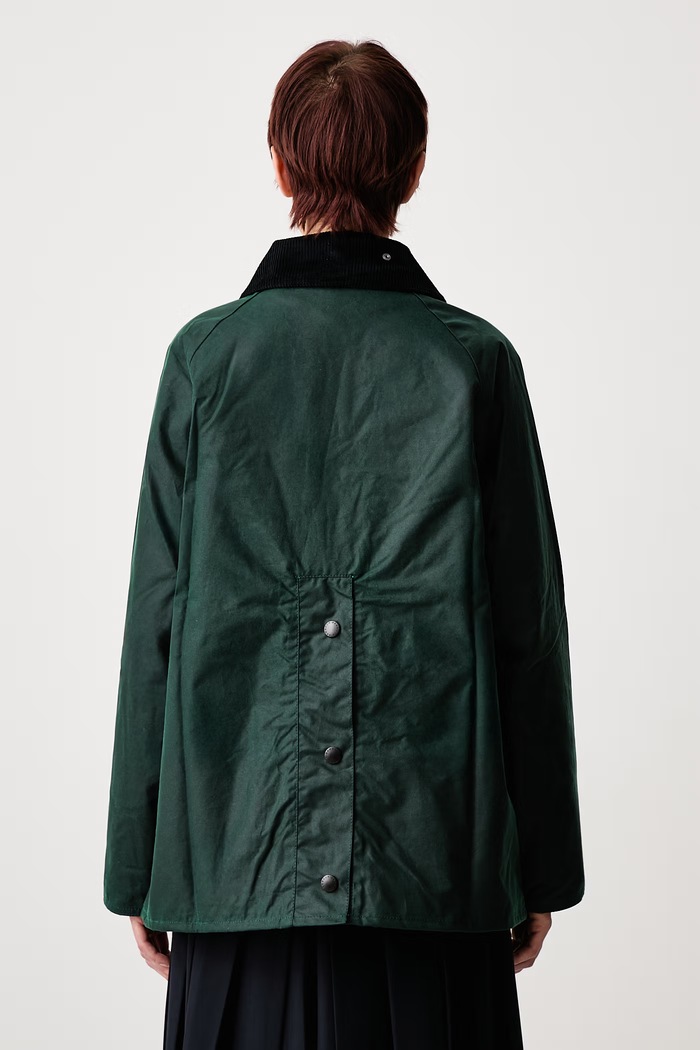 Odzież Barbour X PAUL SMITH kurtka przejściowa damska woskowana LWX1600GN75 zielony