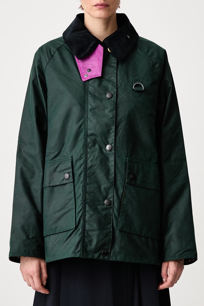 X PAUL SMITH kurtka przejściowa damska woskowana Barbour zielony LWX1600GN75