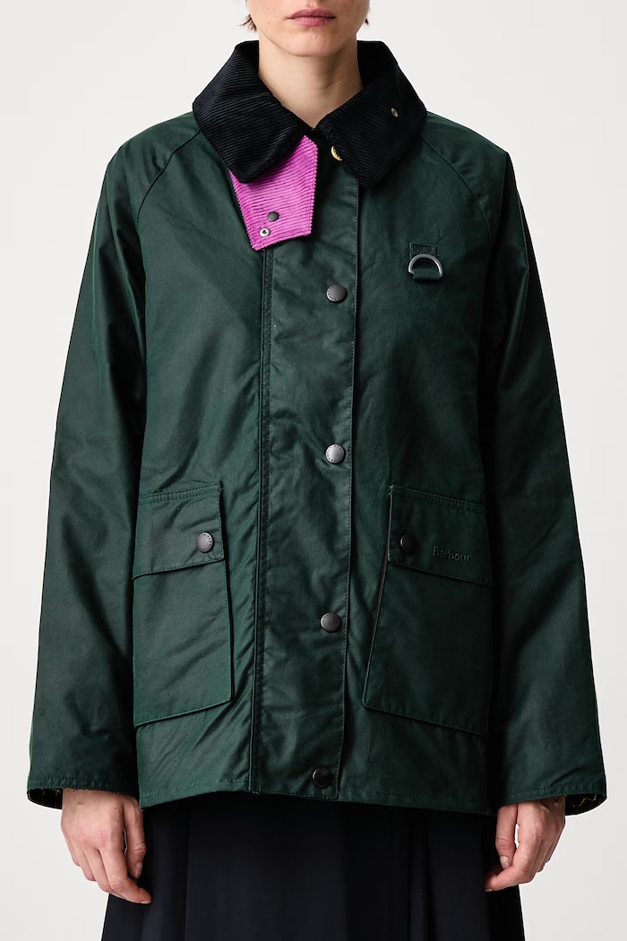 X PAUL SMITH kurtka przejściowa damska woskowana Barbour zielony LWX1600GN75