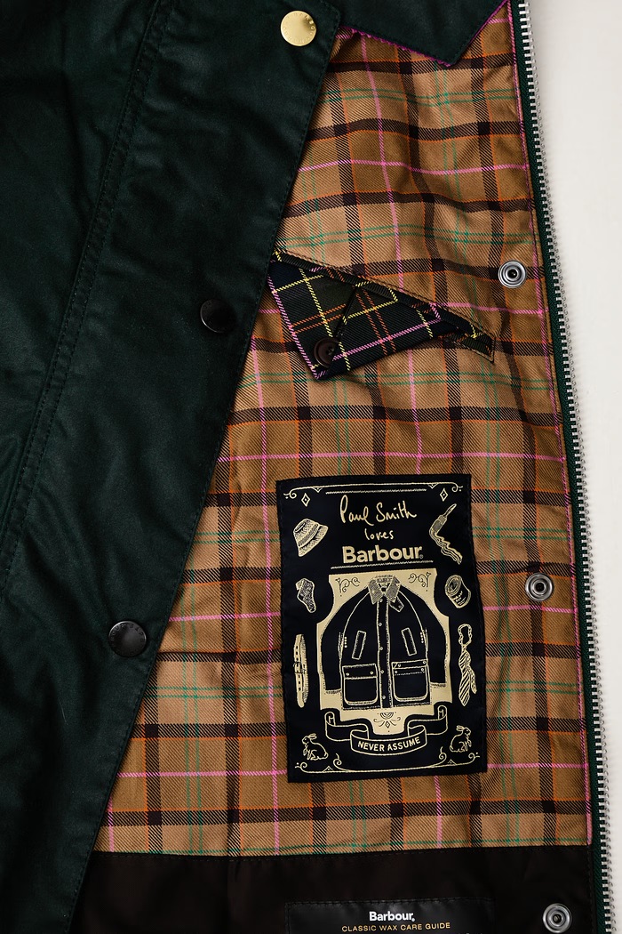 Barbour X PAUL SMITH kurtka przejściowa damska woskowana LWX1600GN75