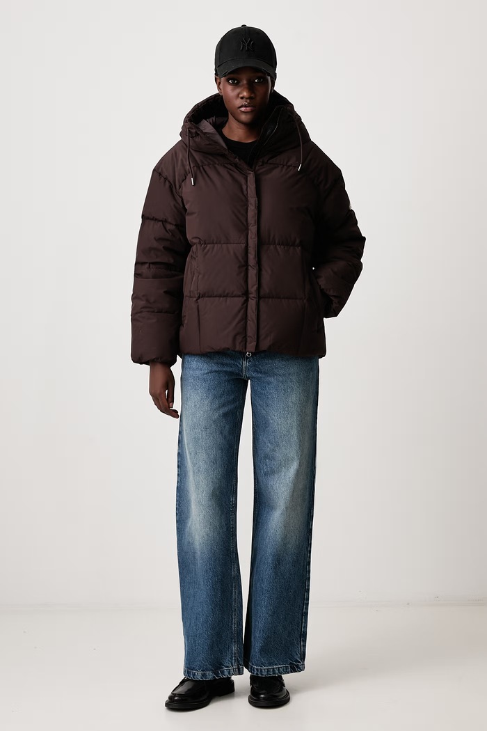 Pyrenex Harmonie kurtka puchowa damska HWY043P.2175 brązowy AW26