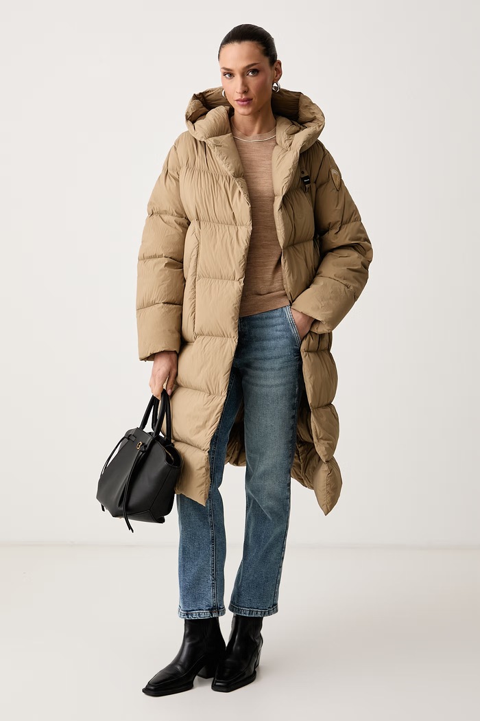 Blauer Kurtka puchowa damska BLDK03356 beżowy AW26