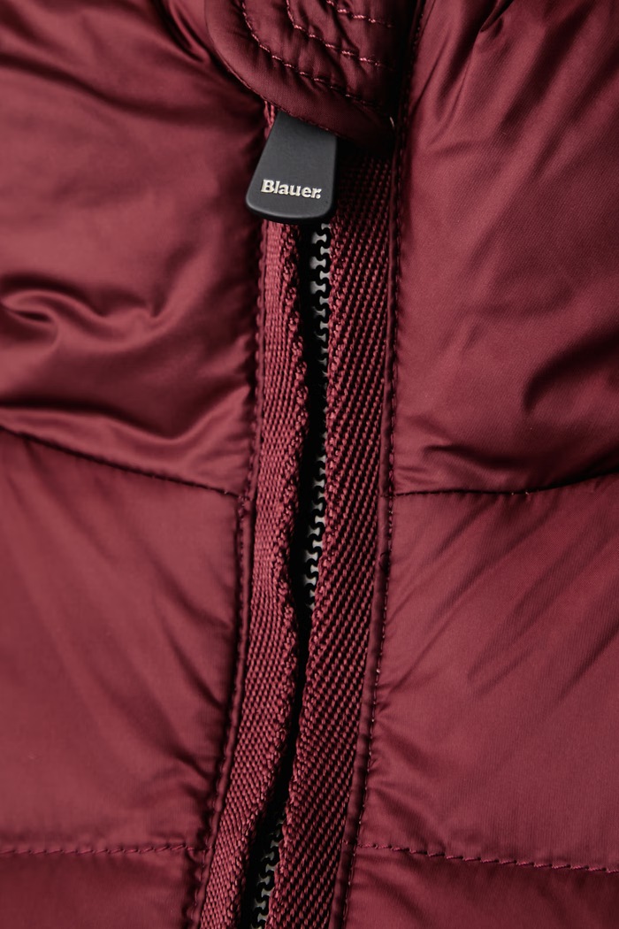 Kurtka puchowa damska Blauer bordowy BLDK03039