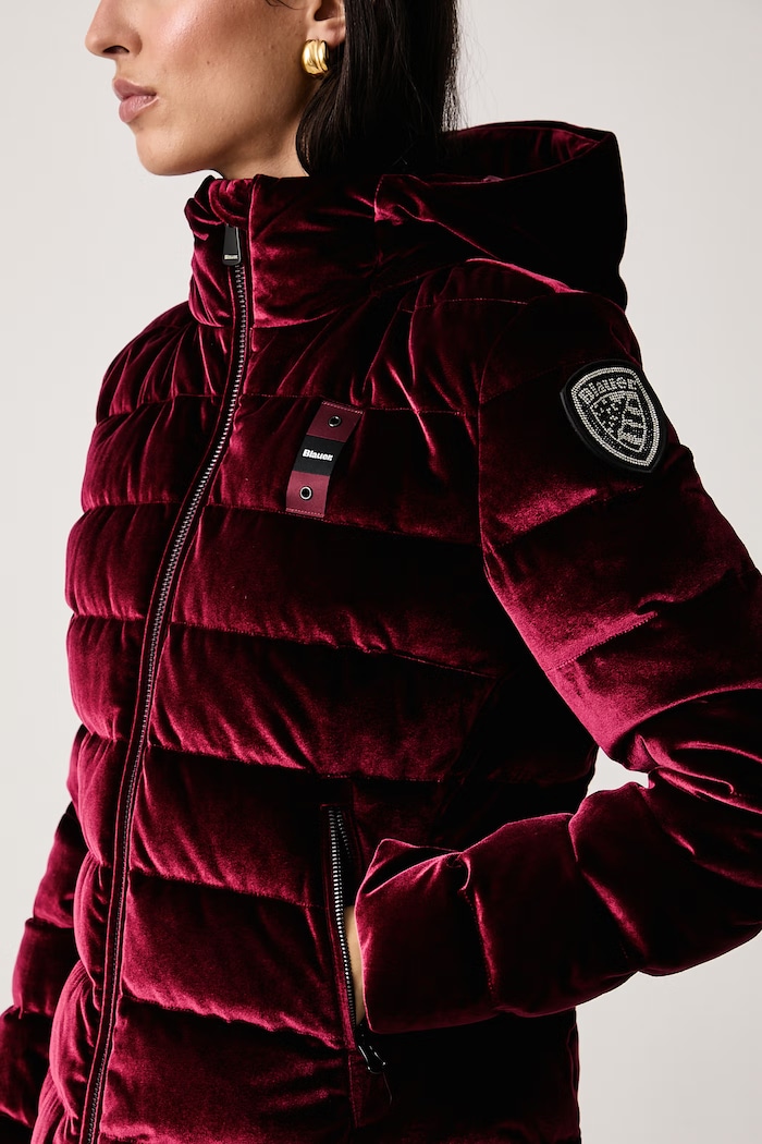 Pehelydzseki női velúr Blauer BLDC03363 burgundia