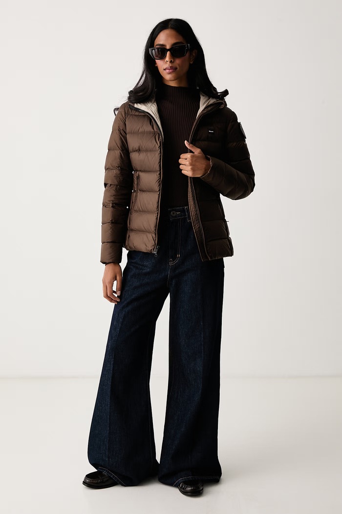 Blauer Kurtka puchowa damska BLDC03037 brązowy AW26