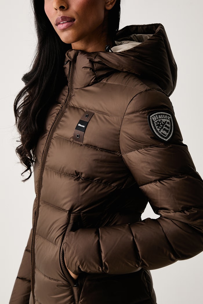 Kurtka puchowa damska Blauer BLDC03037 brązowy