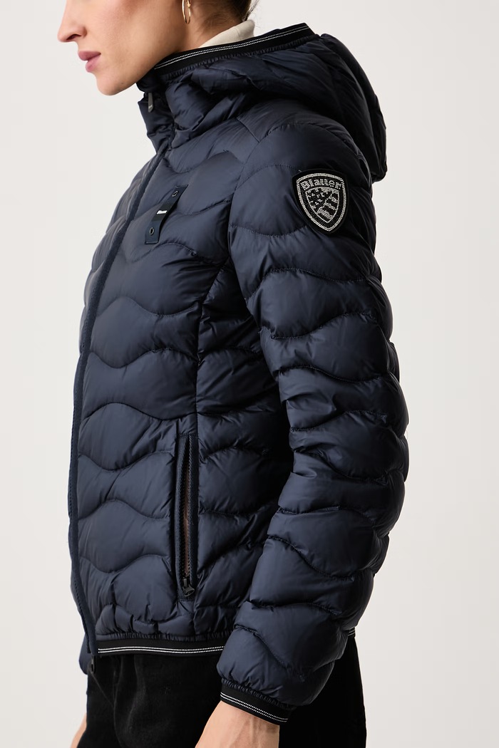 Péřová bunda dámská Blauer BLDC03033 námořnická modř