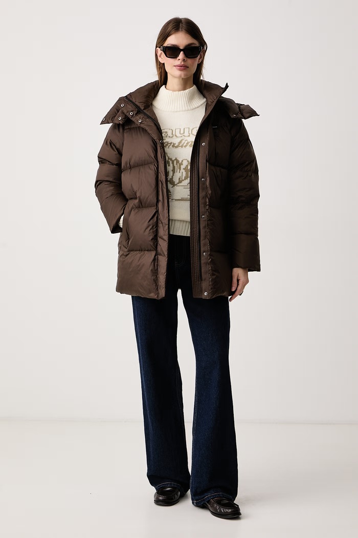 Blauer Kurtka puchowa damska BLDB03438 brązowy AW26
